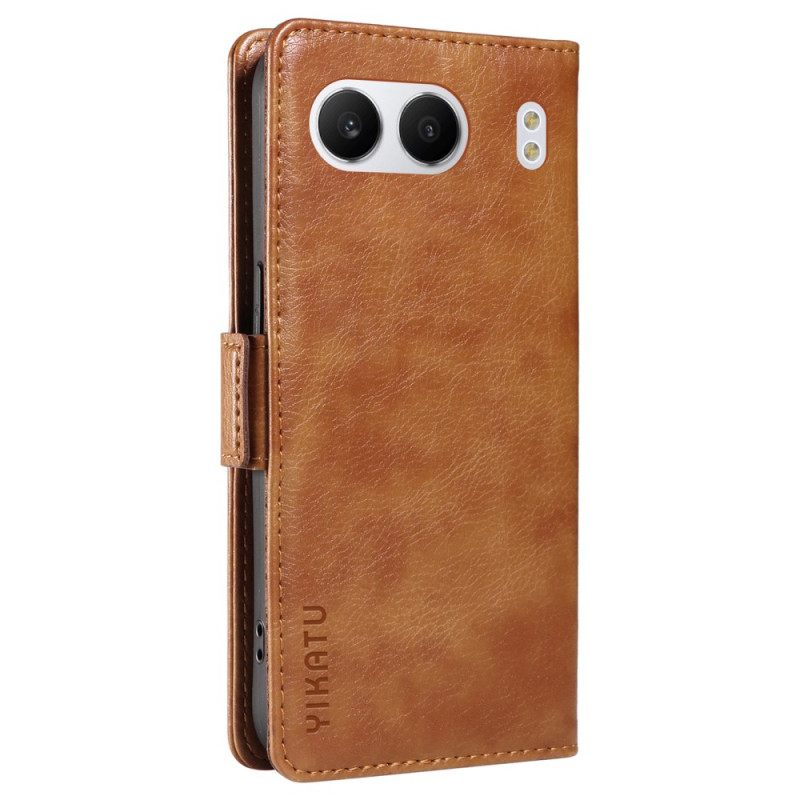 Δερματινη Θηκη Oneplus Nord 4 Yikatu Τεχνητό Δέρμα Λίτσι