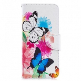 Κάλυμμα Samsung Galaxy A70 Ζωγραφισμένες Πεταλούδες Και Λουλούδια