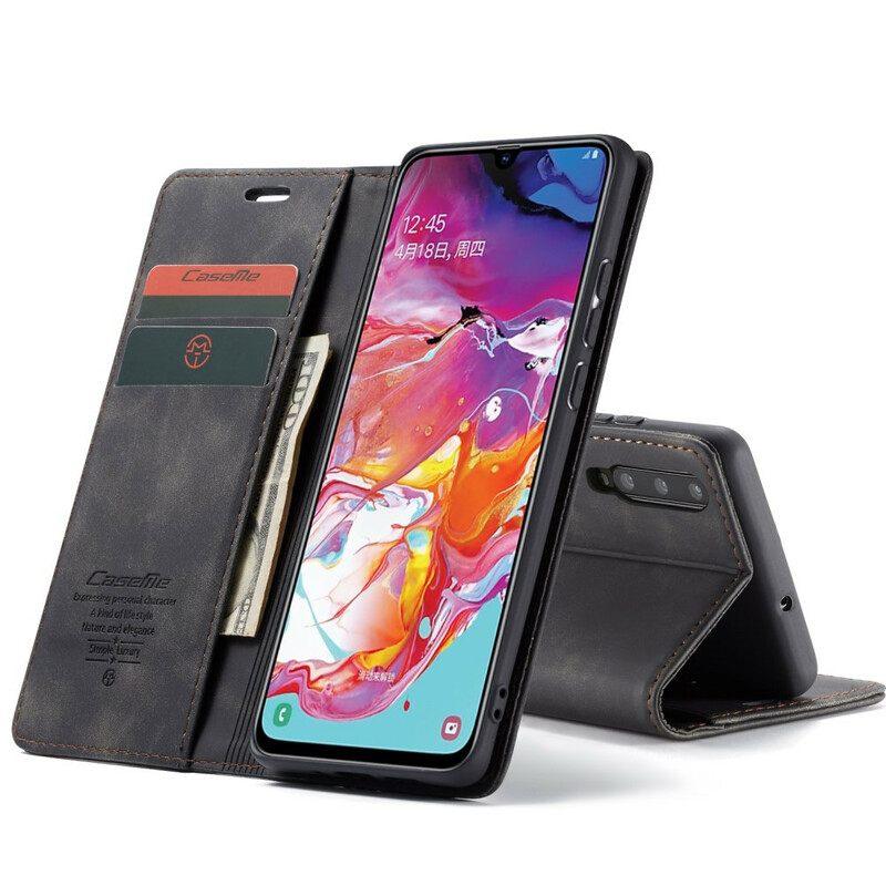 θηκη κινητου Samsung Galaxy A70 Θήκη Flip Caseme Faux Leather