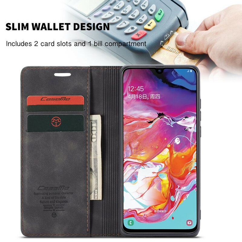 θηκη κινητου Samsung Galaxy A70 Θήκη Flip Caseme Faux Leather