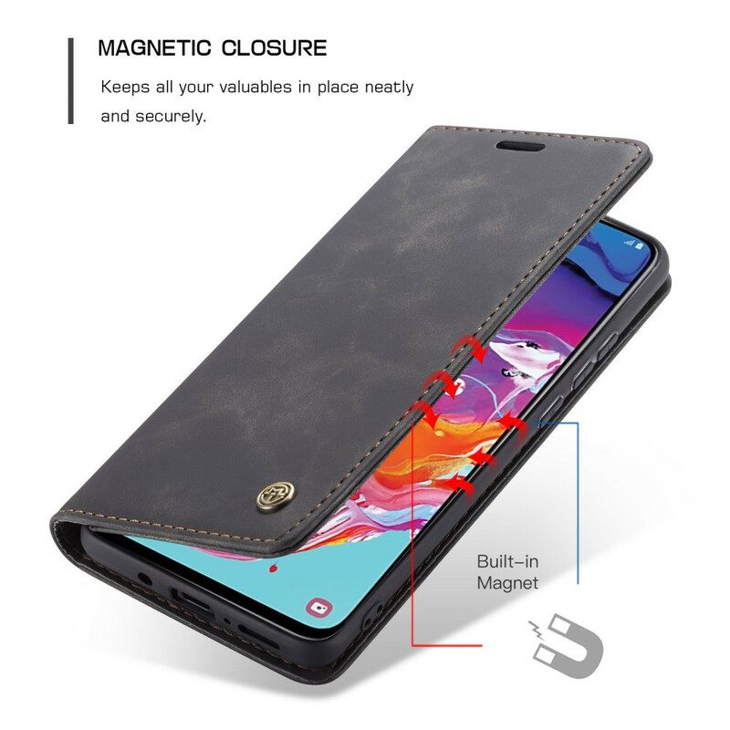 θηκη κινητου Samsung Galaxy A70 Θήκη Flip Caseme Faux Leather