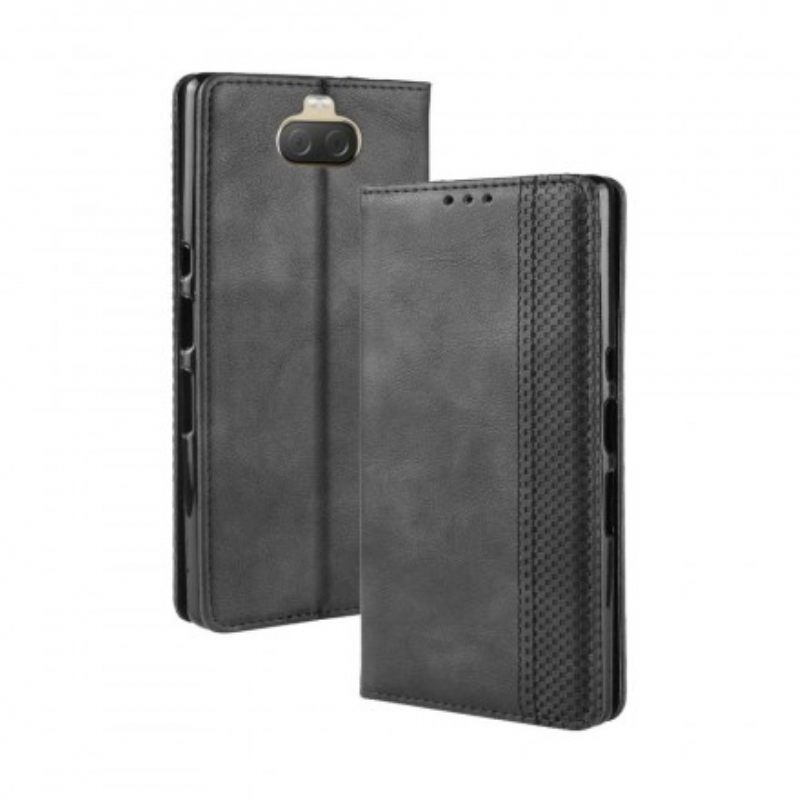 θηκη κινητου Sony Xperia 10 Plus Θήκη Flip Faux Leather Vintage Απλό