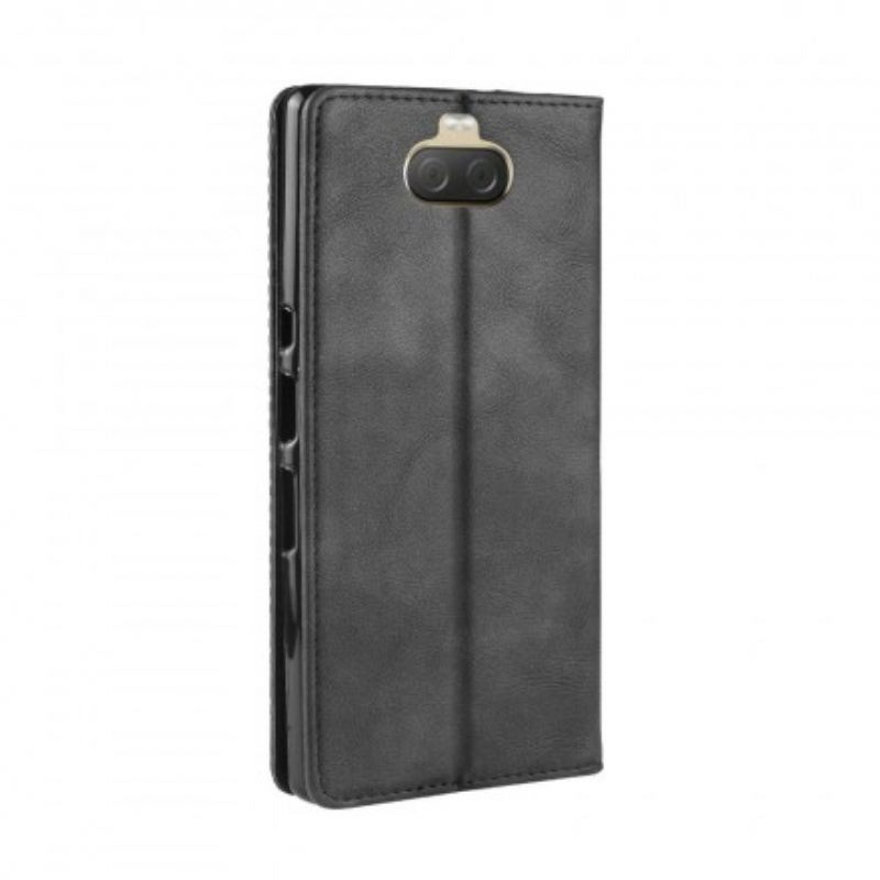 θηκη κινητου Sony Xperia 10 Plus Θήκη Flip Faux Leather Vintage Απλό