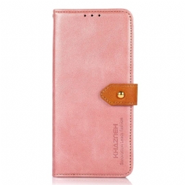 Κάλυμμα Xiaomi 12T / 12T Pro Δίχρωμο Χρυσό Κούμπωμα Khazneh
