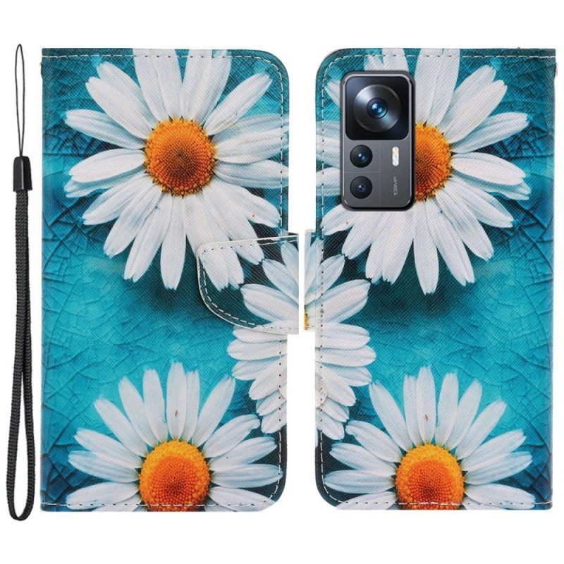 Κάλυμμα Xiaomi 12T / 12T Pro με κορδονι Strappy Daisy