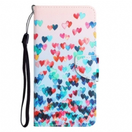 Κάλυμμα Xiaomi 12T / 12T Pro με κορδονι Strappy Hearts