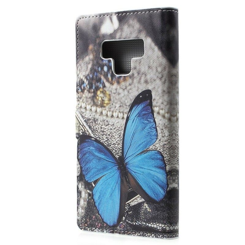 Κάλυμμα Samsung Galaxy Note 9 Μπλε Πεταλούδα