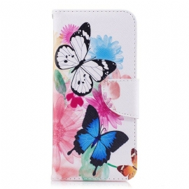 δερματινη θηκη Samsung Galaxy S9 Ζωγραφισμένες Πεταλούδες Και Λουλούδια