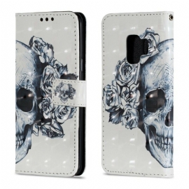 Κάλυμμα Samsung Galaxy S9 Flowery Skull 3d