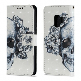 Κάλυμμα Samsung Galaxy S9 Flowery Skull 3d