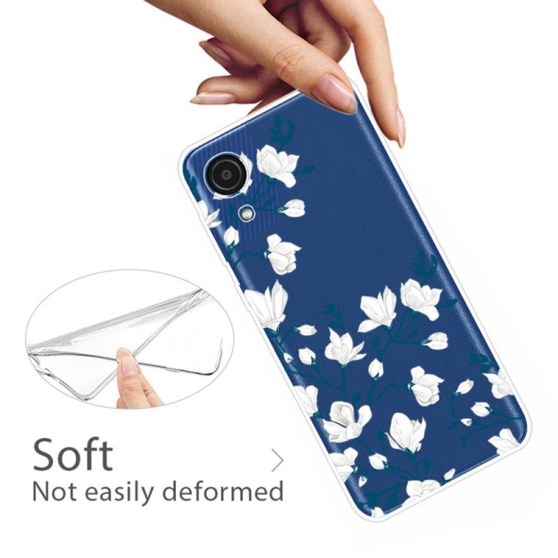 Θήκη Samsung Galaxy A03 Core Μικρά Λευκά Λουλούδια