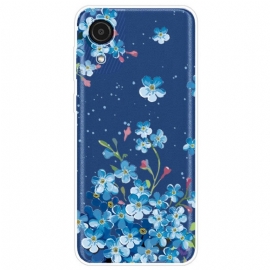 Θήκη Samsung Galaxy A03 Core Μπλε Λουλούδια