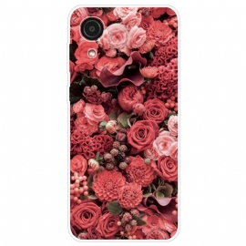 Θήκη Samsung Galaxy A03 Core Ροζ Λουλούδια