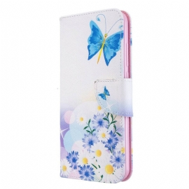 Κάλυμμα Xiaomi Redmi Note 8T Ζωγραφισμένες Πεταλούδες Και Λουλούδια