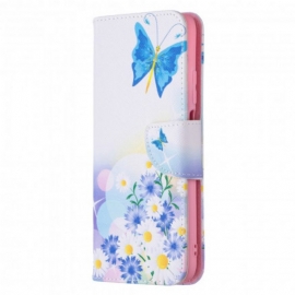 Κάλυμμα Poco M3 Ζωγραφισμένες Πεταλούδες Και Λουλούδια