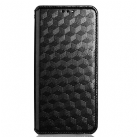 θηκη κινητου Realme GT2 Pro Θήκη Flip 3d Cube Leather Effect