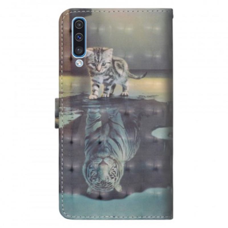 δερματινη θηκη Samsung Galaxy A50 Ερνέστος Ο Τίγρης