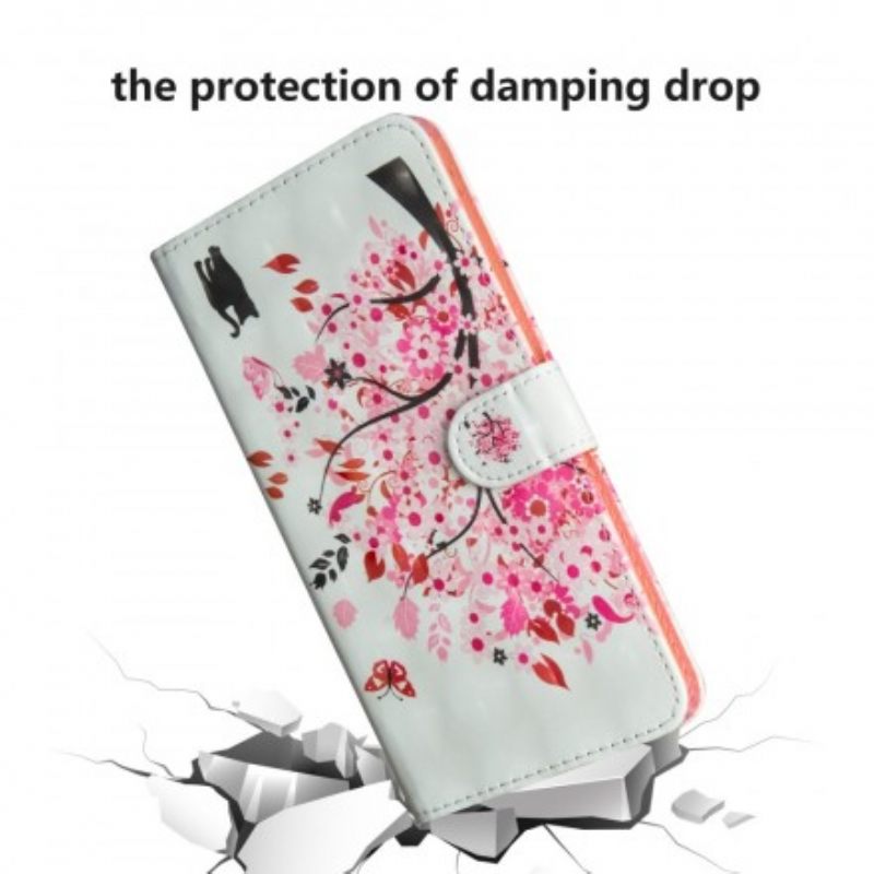 δερματινη θηκη Samsung Galaxy A50 Ροζ Δέντρο