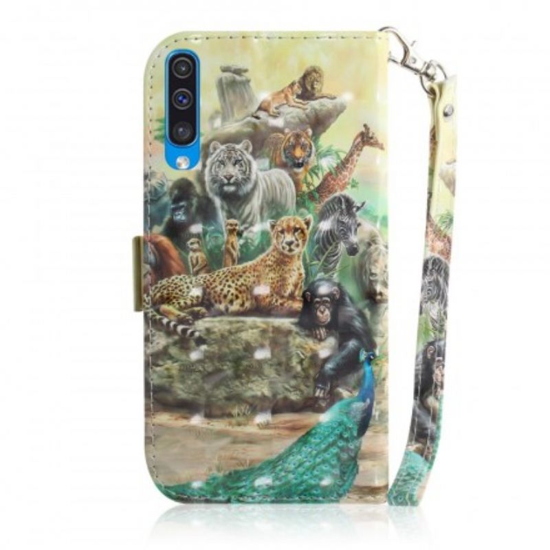 Κάλυμμα Samsung Galaxy A50 με κορδονι Ζώα Safari Στο Lanyard