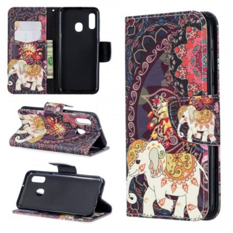 Κάλυμμα Samsung Galaxy A20e Mandala Ethnic Elephants