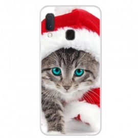 Θήκη Samsung Galaxy A20e Χριστουγεννιάτικη Γάτα