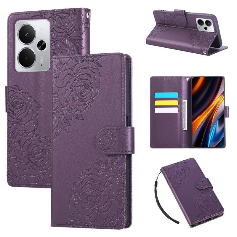 Δερματινη Θηκη Realme 14t 5g Λουλούδια Δαντέλας