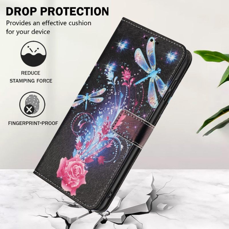 Δερματινη Θηκη Realme 14t 5g Σχέδιο Λιβελούλας