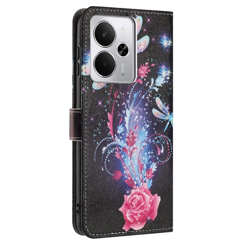 Δερματινη Θηκη Realme 14t 5g Σχέδιο Λιβελούλας