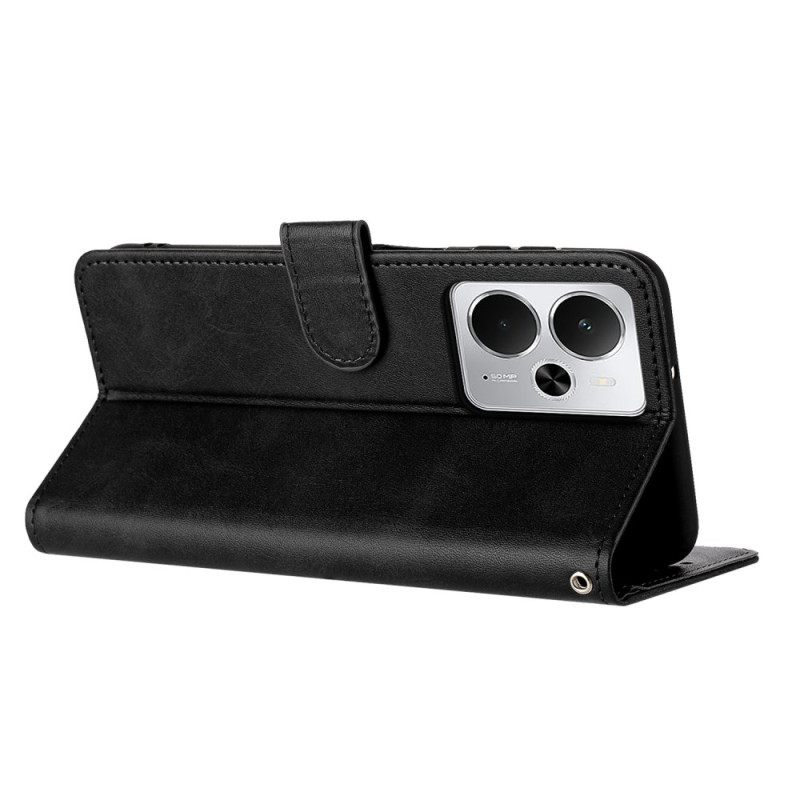 Θηκη Κινητου Realme 14t 5g Θήκες Κινητών Δερμάτινο Εφέ Με Κορδόνι