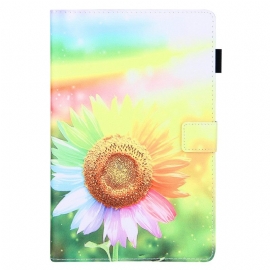 δερματινη θηκη Samsung Galaxy Tab A8 Λουλούδια Στον Ήλιο