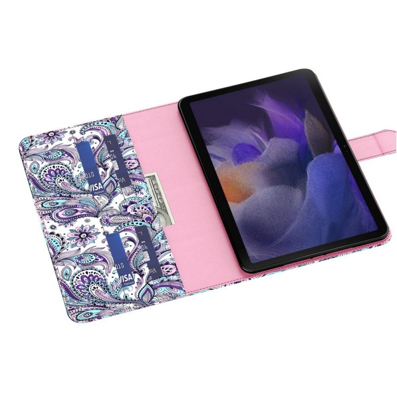 Θήκη Flip Samsung Galaxy Tab A8 Μοτίβο Paisley