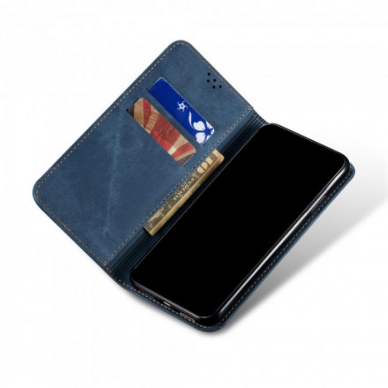 θηκη κινητου Xiaomi Mi Note 10 Lite Θήκη Flip Τζιν Ύφασμα