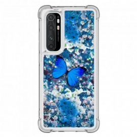 Θήκη Xiaomi Mi Note 10 Lite Glitter Blue Butterflies