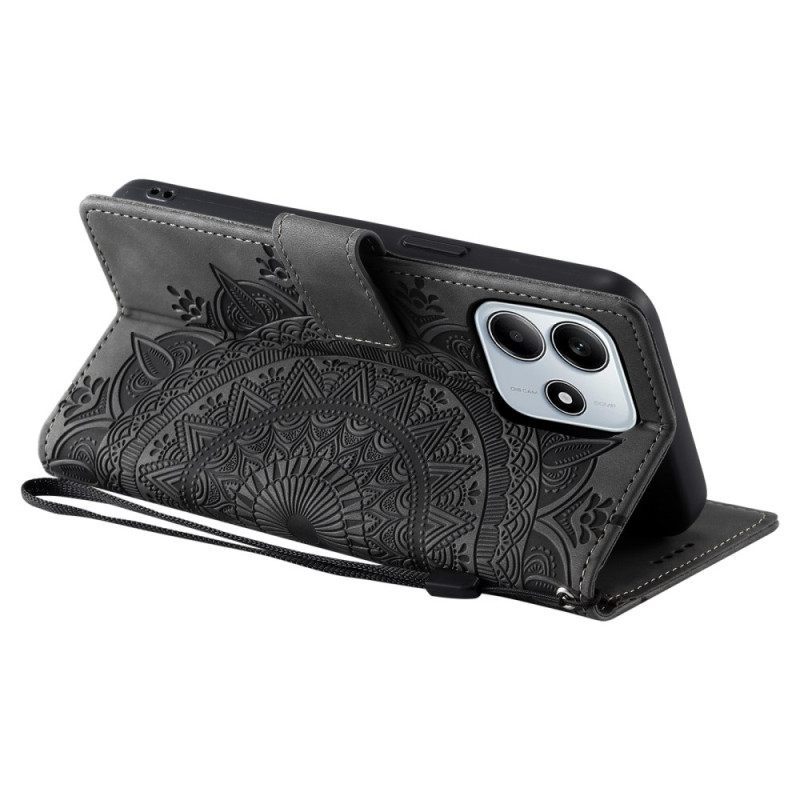 Δερματινη Θηκη Xiaomi Redmi Note 14 5g Εφέ Σουέτ Mandala