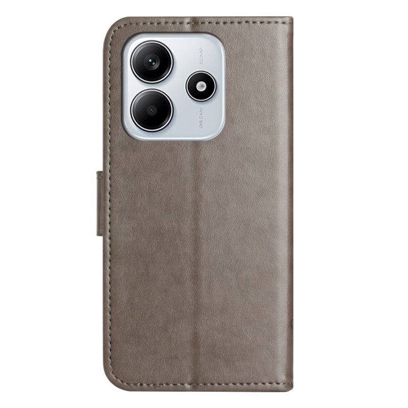 Δερματινη Θηκη Xiaomi Redmi Note 14 5g Φλοράλ Στάμπα Σιλικόνης