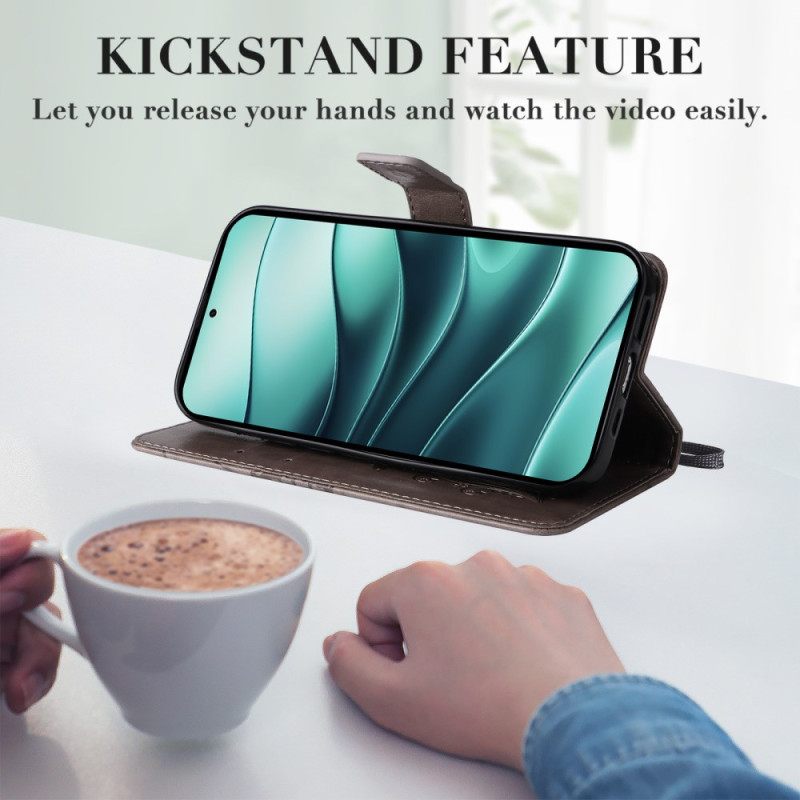 Δερματινη Θηκη Xiaomi Redmi Note 14 5g Γιγάντιες Πεταλούδες Με Λουράκι