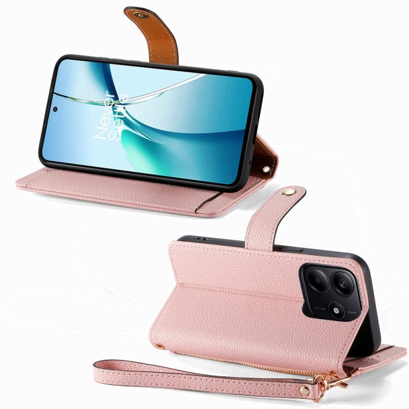 Δερματινη Θηκη Xiaomi Redmi Note 14 5g Rfid Με Πορτοφόλι Και Τσέπη Με Φερμουάρ Rfid