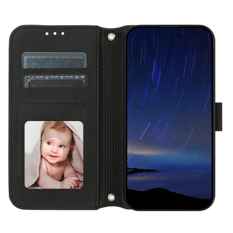 Δερματινη Θηκη Xiaomi Redmi Note 14 5g Σχέδιο Ζωφόρου Με Λουρί