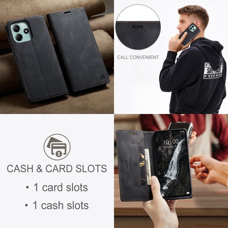 Δερματινη Θηκη Xiaomi Redmi Note 14 5g Ύφασμα Τζιν Σιλικόνης