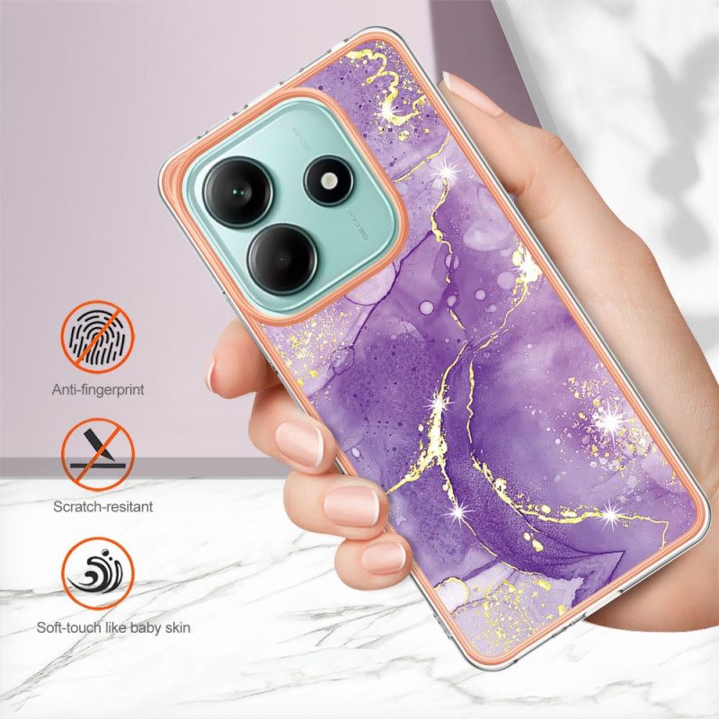 Κάλυμμα Xiaomi Redmi Note 14 5g Σχέδιο Με Μάρμαρο Σιλικόνης