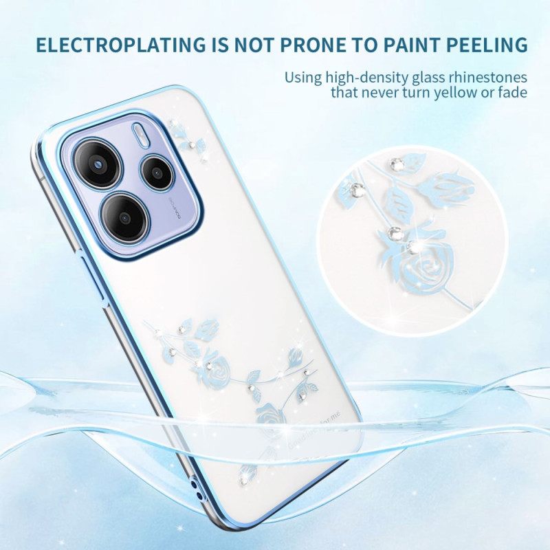 Κάλυμμα Xiaomi Redmi Note 14 5g Θήκες Κινητών Λουλούδια Και Στρας Kadem