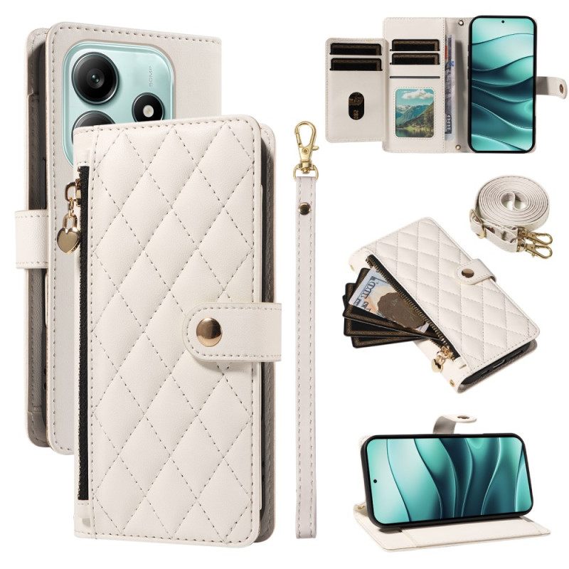 Θηκη Κινητου Xiaomi Redmi Note 14 5g Θήκες Κινητών Καπιτονέ Με Λουράκια