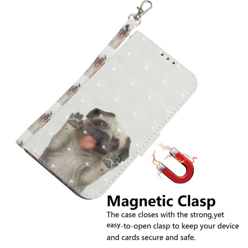 Θήκη Flip OnePlus Nord 2T 5G με κορδονι Thong Dog