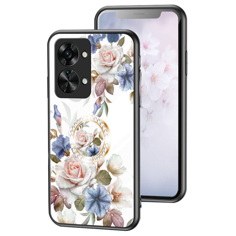 θηκη κινητου OnePlus Nord 2T 5G Διαμάντια Με Δαχτυλίδι Από Σκληρυμένο Γυαλί