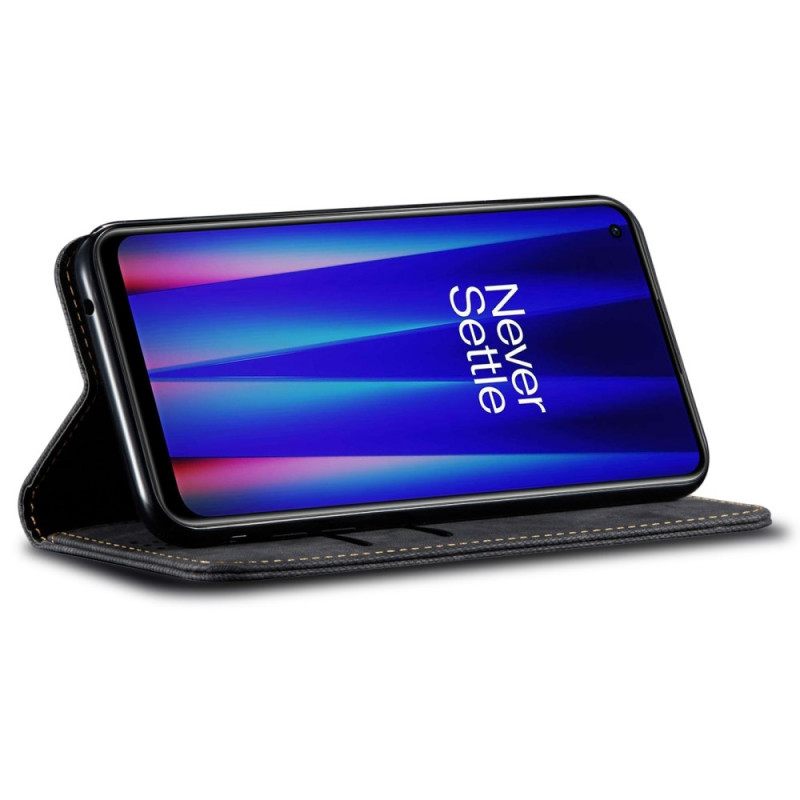 θηκη κινητου OnePlus Nord 2T 5G Θήκη Flip Τζιν Ύφασμα