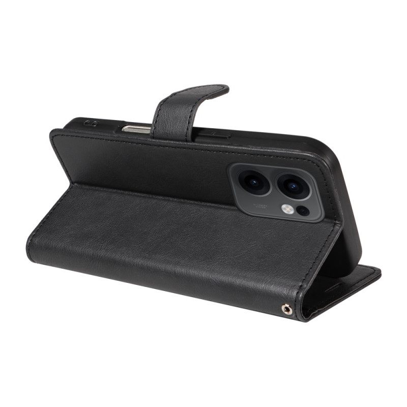 Δερματινη Θηκη Oppo Reno 13f 4g / 5g / 13 Fs 5g Απλό Δέρμα Με Τεχνητό Δέρμα