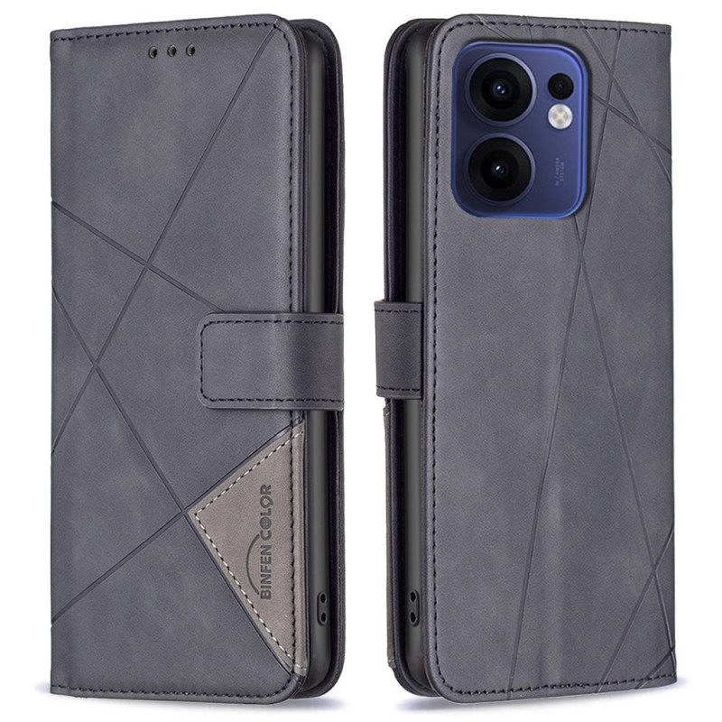 Δερματινη Θηκη Oppo Reno 13f 4g / 5g / 13 Fs 5g Γεωμετρικό Σχέδιο Binfen Color
