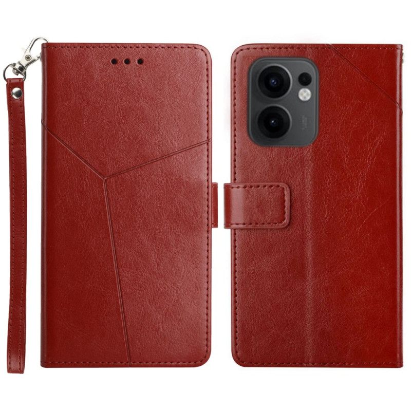 Δερματινη Θηκη Oppo Reno 13f 4g / 5g / 13 Fs 5g Σχεδιασμός Y Με Λουράκι