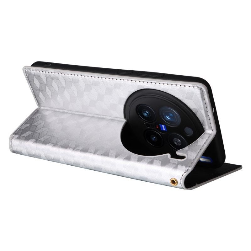 Δερματινη Θηκη Vivo X200 Pro Σχέδιο Διαμαντιών