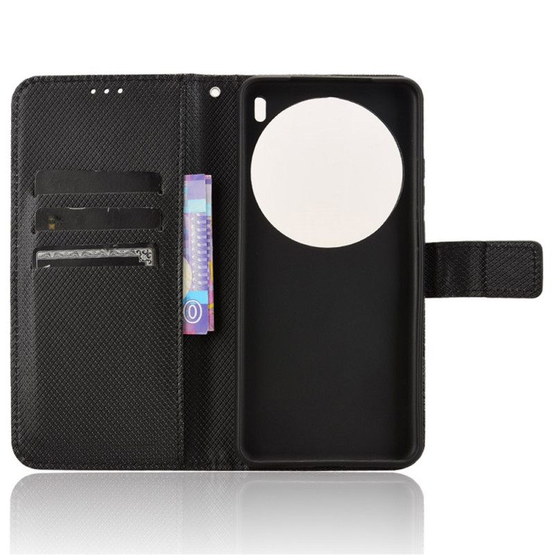 Δερματινη Θηκη Vivo X200 Pro Υφή Διαμαντιού Σιλικόνης